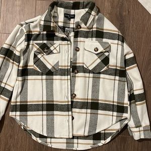 Love Tree Plaid Jacket Size Small. Like new never worn.